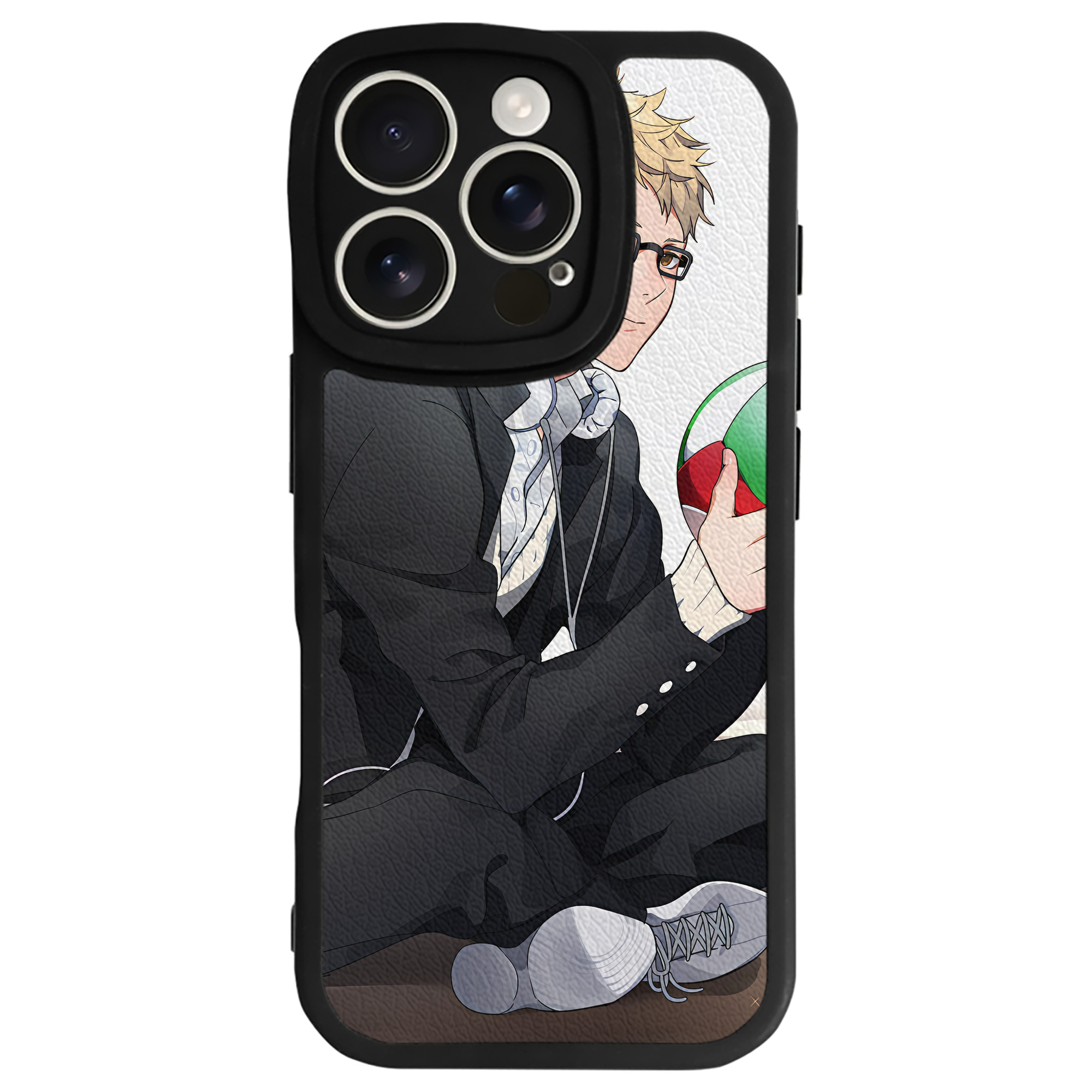（画像用） ハイキュー!! Haikyu!! 【iPhone 16シリーズ対応】シリコンスマホケース（レザー調） 材質：シリコン